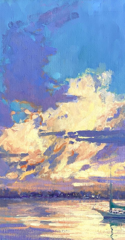 Dramatic Sunset Over Sea by Tatyana Fogarty