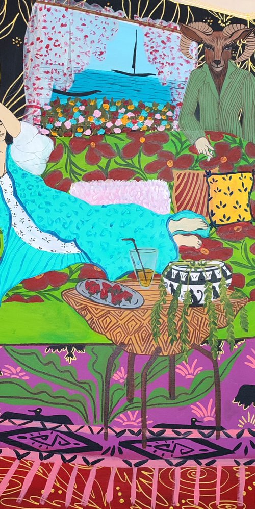 Life I deserve as a women II - original painting on canvas - 120 x 100 by Hanna Dujmović