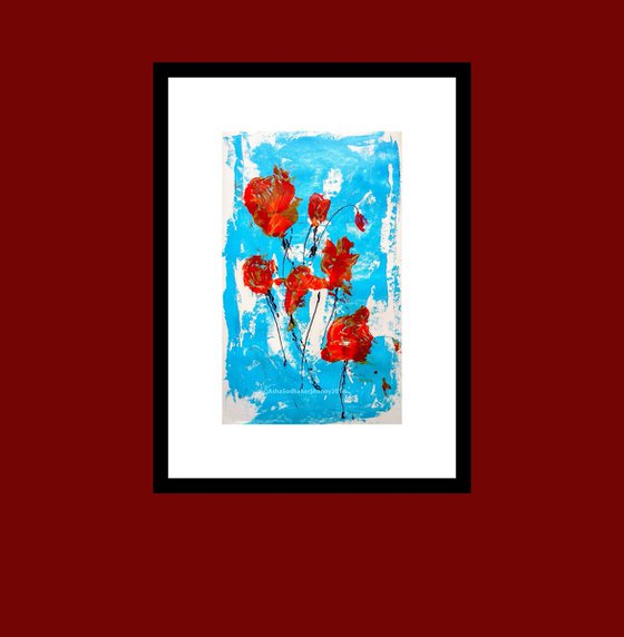 Abstract Red Roses