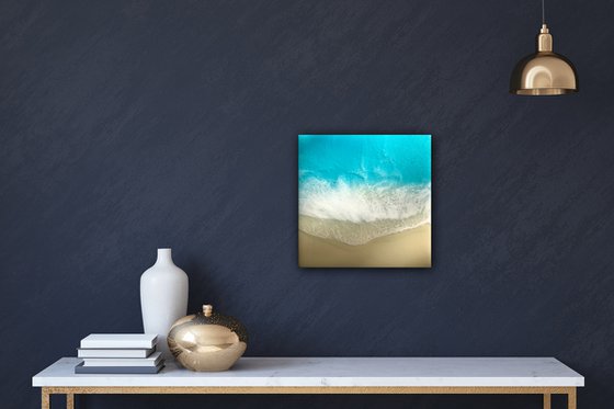 White Sand Beach #11 Small Ocean Painting