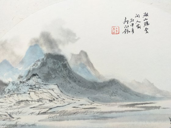 XUAN ART - Chinese landscape painting 43*43cm - 08