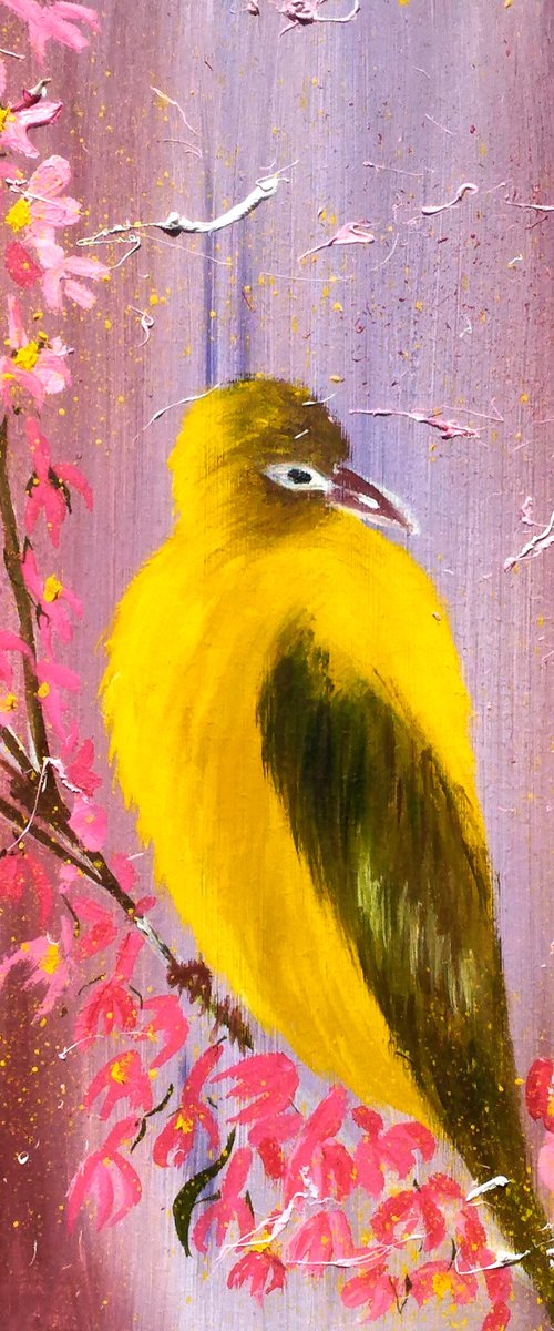Goldfinch original oil painting by Halyna Kirichenko