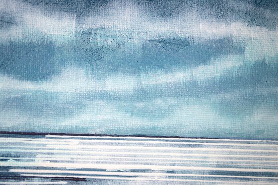 Seascape Under Stormy Skies