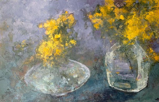 Vases With Yellow Flowers