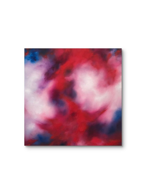 Abstract in Red, White and Blue.