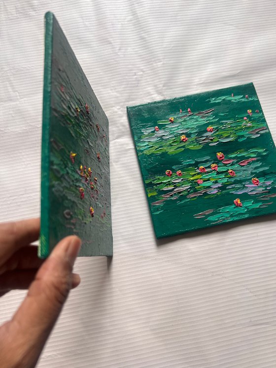 Green Water Lilies Pond