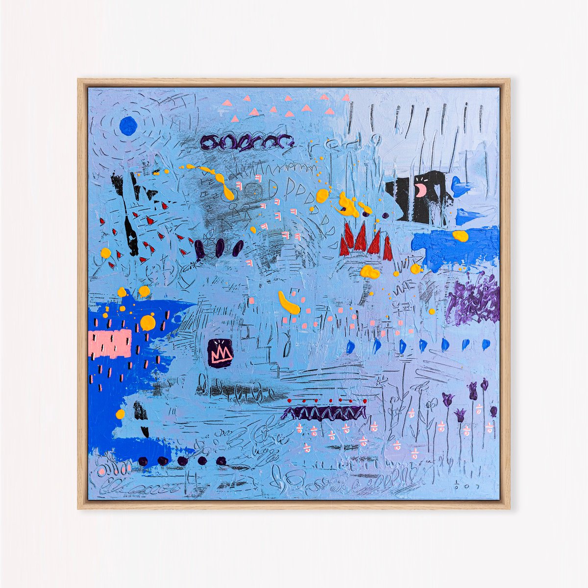 Abstract Acrylic Painting By Hyunah Kim, 21 X 21, Clara Nox, Original Artwork