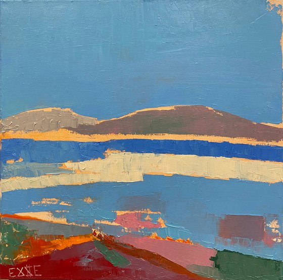 toward the west IV — contemporary landscape with optimistic and positive energy