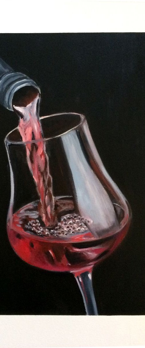Glass of red Wine by Ira Whittaker