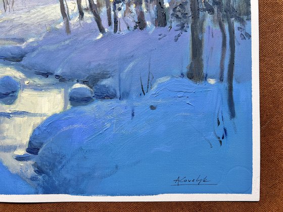 Lit Winter Stream