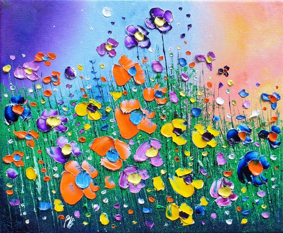 "Dawn Meadow Flowers in Love"