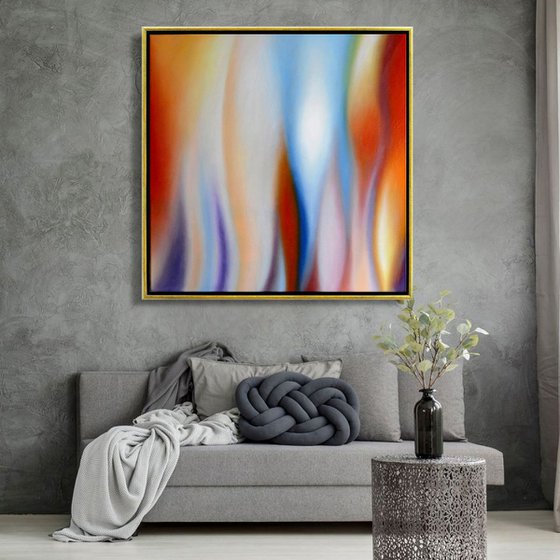 Large Abstract Oil Painting 100×100 - 01