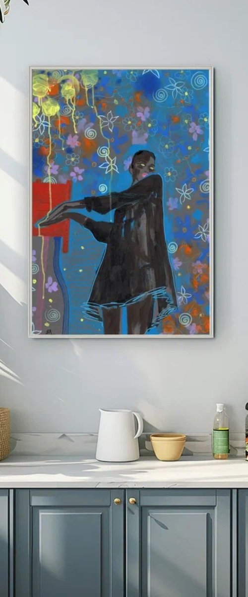 Woman with Yellow Flowers by Sasha Robinson