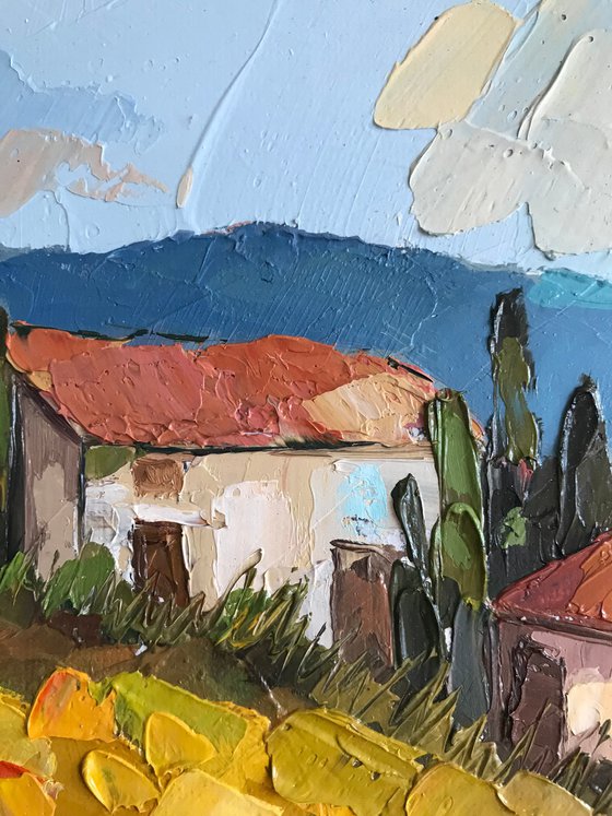 Provence landscape 22x22cm