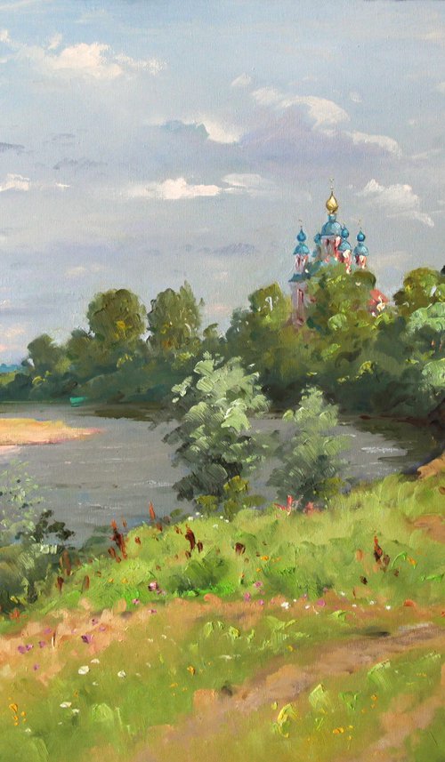 Moksha Riverbank, Summer Day by Alexander Alexandrovsky