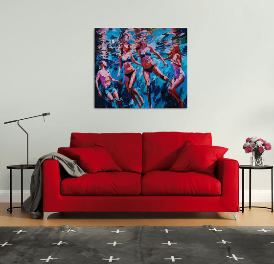 Over the blue mirror