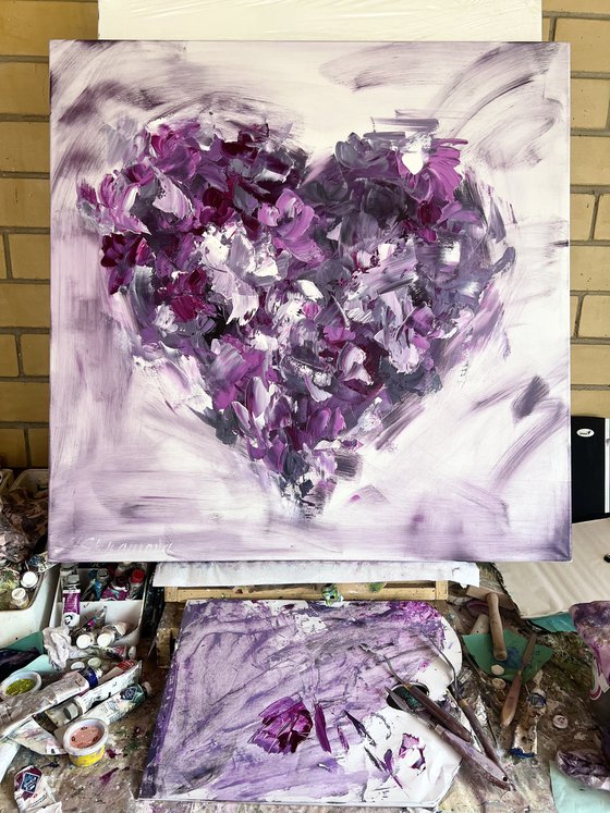 HEAR MY HEART - Violet. Beautiful. Love. Senses. Soul. Life. Abstraction. Flowers.