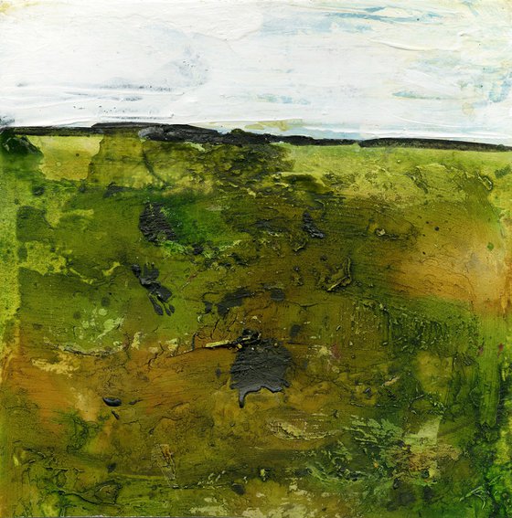 Dream Land 5 - Textural Landscape Painting by Kathy Morton Stanion