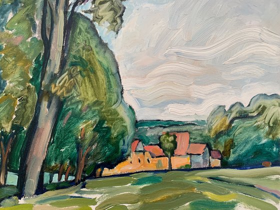 Alley with a Dead Tree