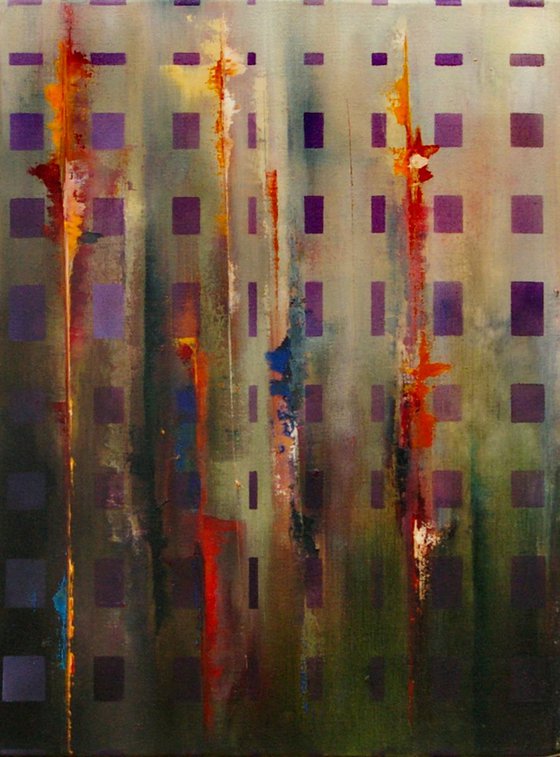 Abstract Oil Painting - Ab Squares ii