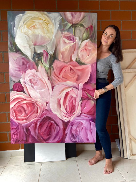 DAWN OF ROSES 150/100cm