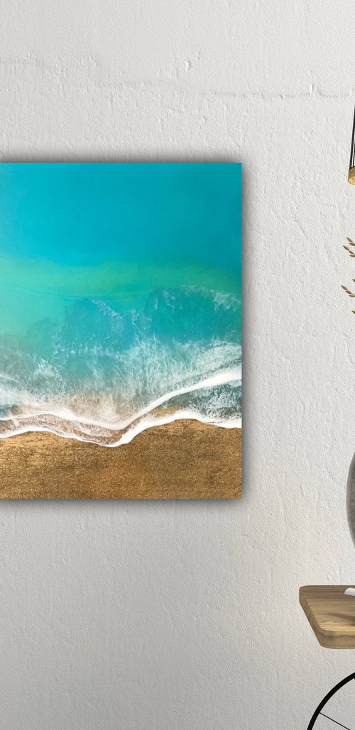 Teal Waves #2 by Ana Hefco