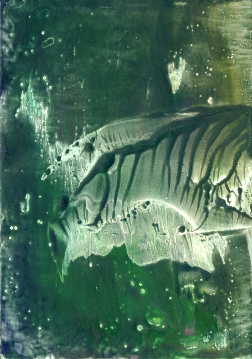 Abstract Painting By Alona Hryn, 6 X 8, Encaustic Abstract 159, Original Artwork