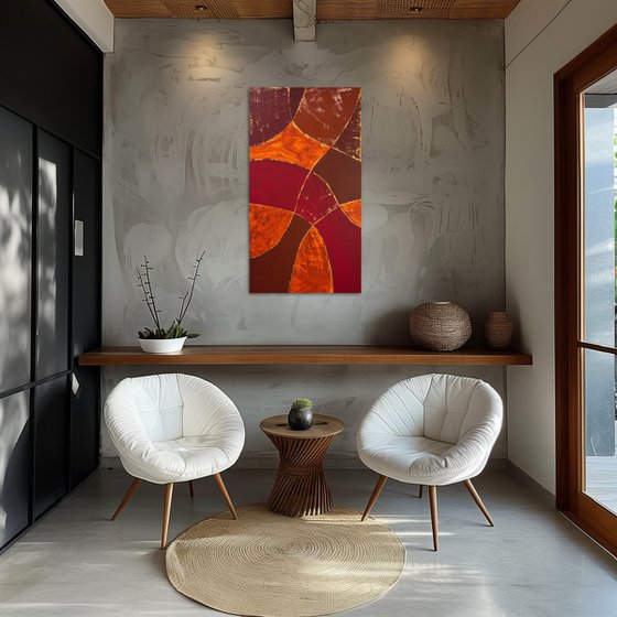 Gilded Currents 50x90х2 cm