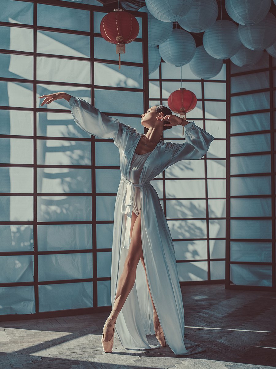 Photorealistic Portrait Photograph By Dan Hecho, 24 X 35, Japanese Ballet, Original Artwork