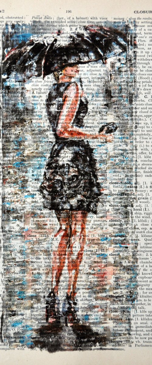 Lady in Black- Collage Art by Misty Lady - M. Nierobisz