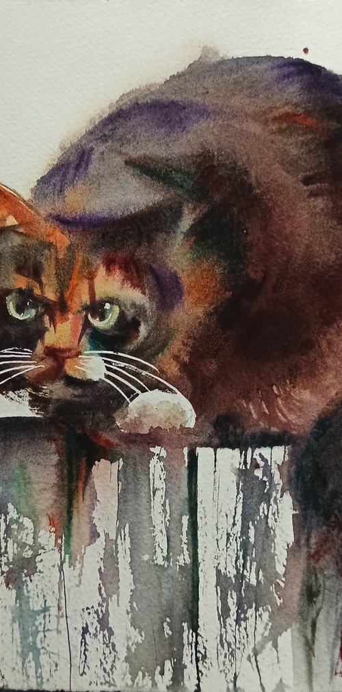 Cat №5. Сat for good luck by Irina Bibik-Chkolian