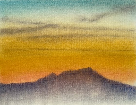 Guanying Mountain at Sunset