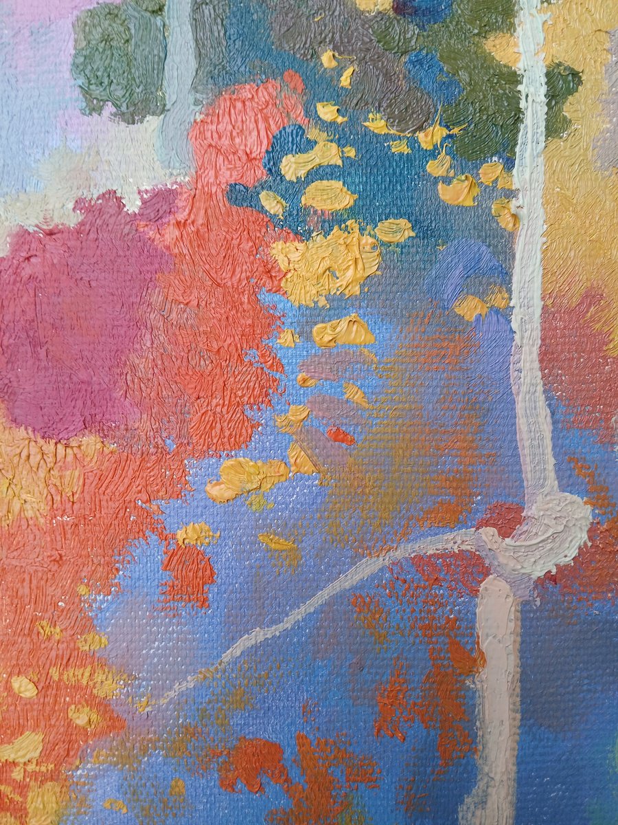 Impressionistic Landscape Oil Painting By Vasyl Koval, 20 X 28", Autumn In The Carpathians, Original Artwork