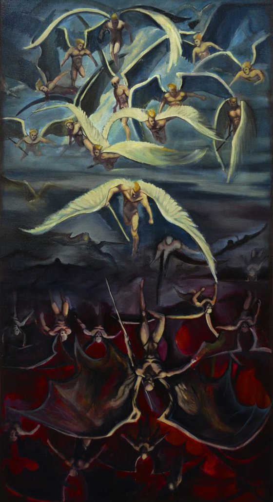 Angels & Demons oil painting