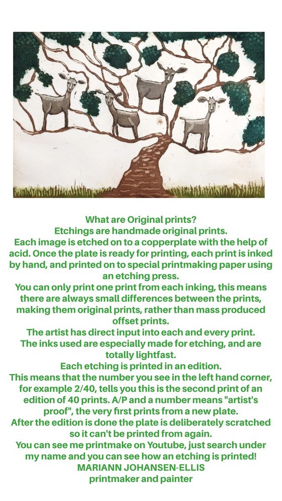 a set of Goat prints