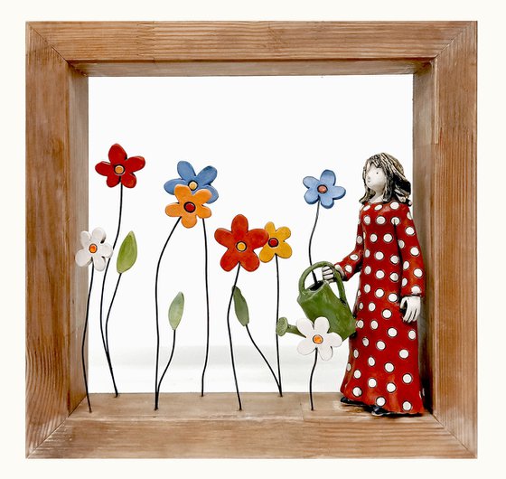 Girl in the Flower Garden