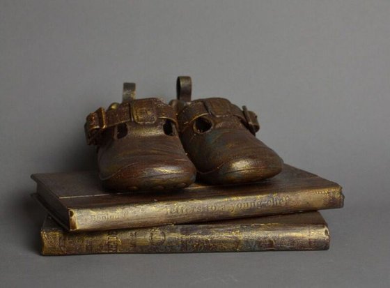 Treasured Memory Keepsake Shoe- Commission. I can make a sculpture for you by request with your own child's shoe