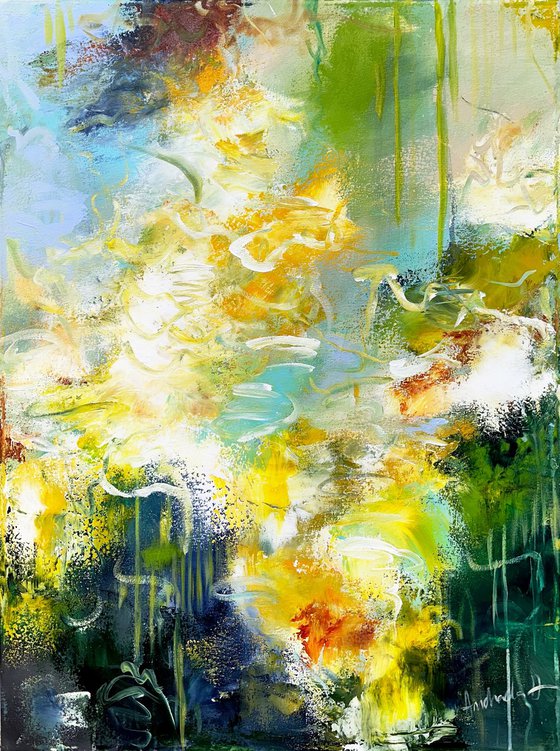 Magical garden pond