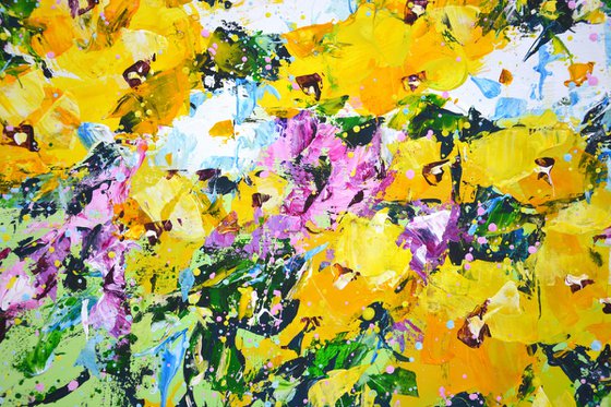 Yellow flowers.