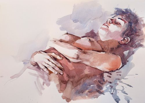 Sleeping beauty III (70x50cm) by Goran Žigolić Watercolors