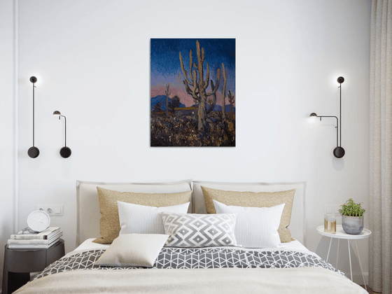 Saguaros at Night, Arizona