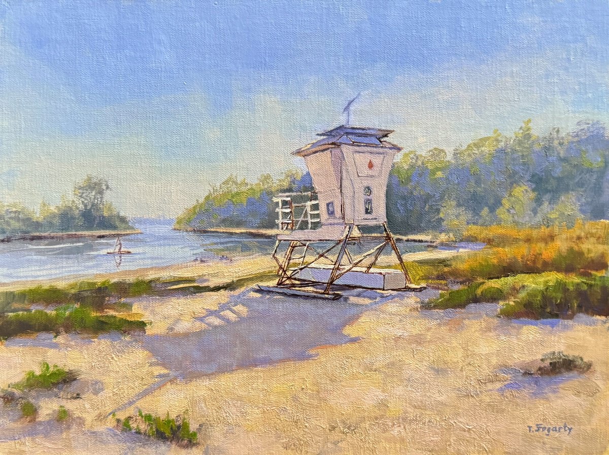 Lifeguard Station On American River By Tatyana Fogarty, 12 X 9, Artwork For Sale On Artfinder