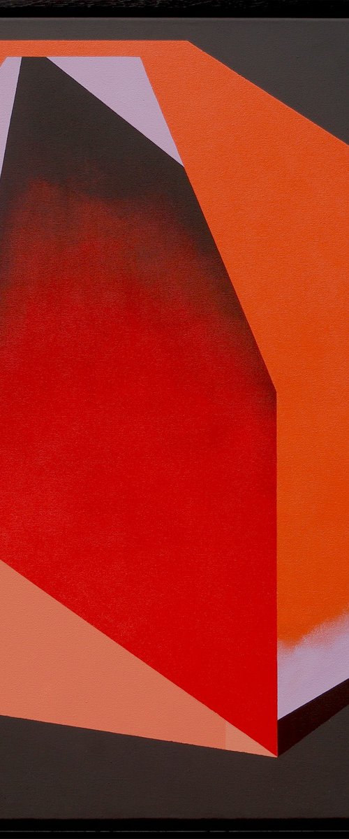 Diamond orange marble by Ronald Hunter