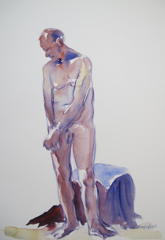 standing male nude