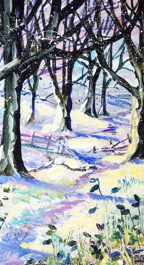 Snowy Path by Julia  Rigby