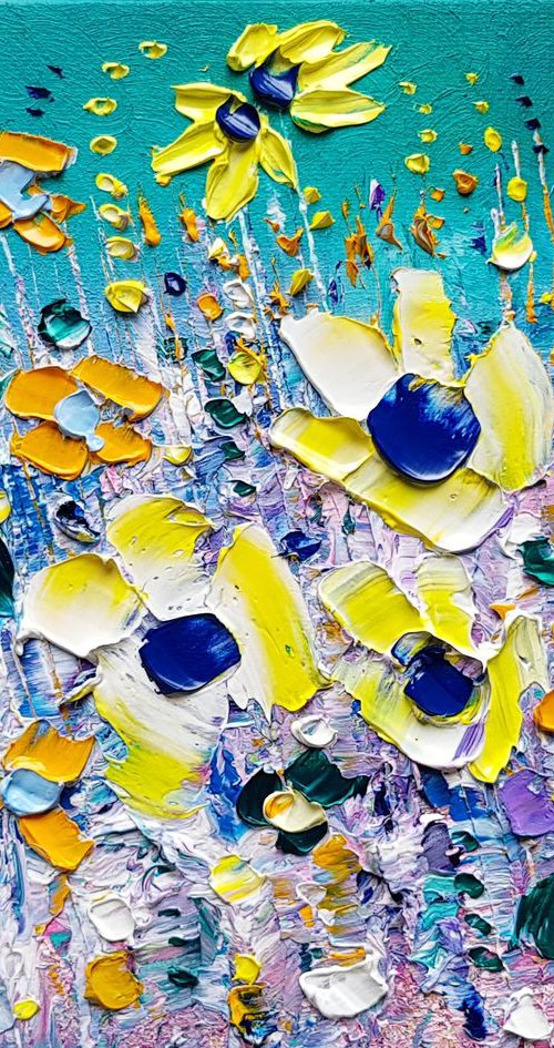 "Abstract Meadow Flowers in Love" by Phil Broad