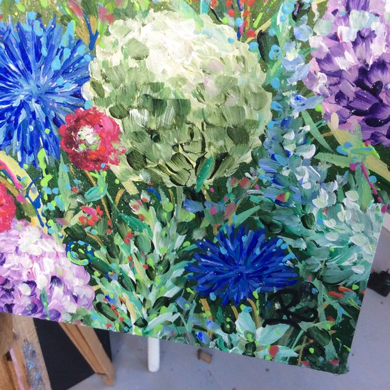 Impressionist Chrysanthemum and Allium