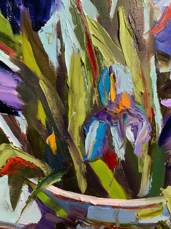 Irises. Flowers. Inspired by Van Gogh.#3