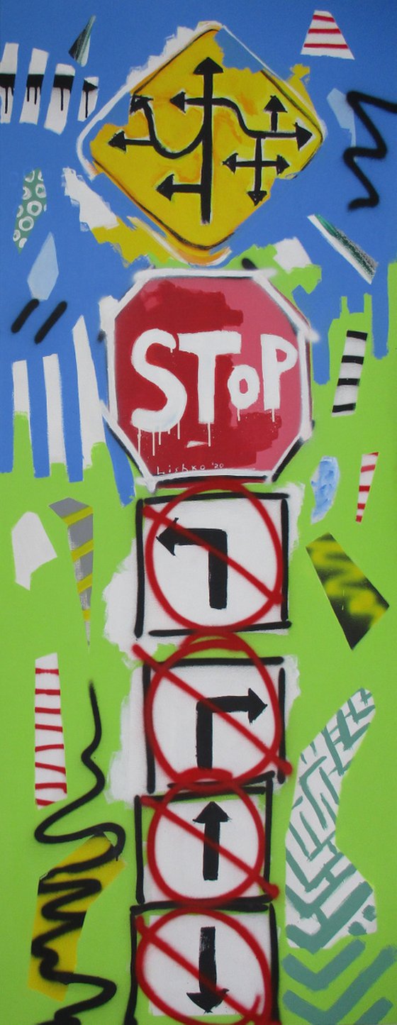 Sign road 180 X 70 CM / 70,86 х 27,55 inch