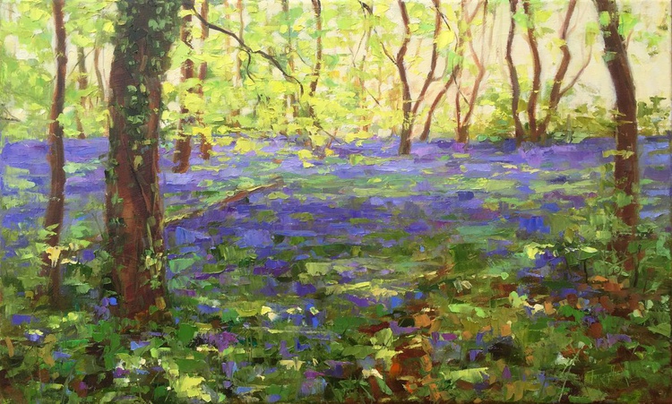 Bluebell Wood Oil Painting By Jana Forsyth Artfinder